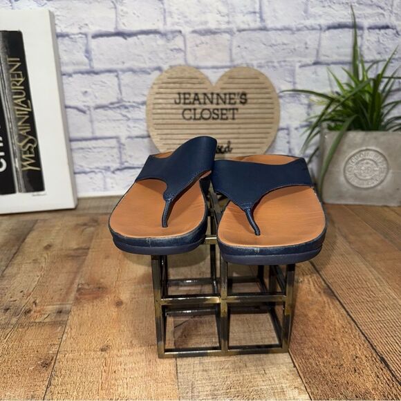 FitFlop Womens Shuv Leather Toe Post Sandals size - Picture 4 of 10